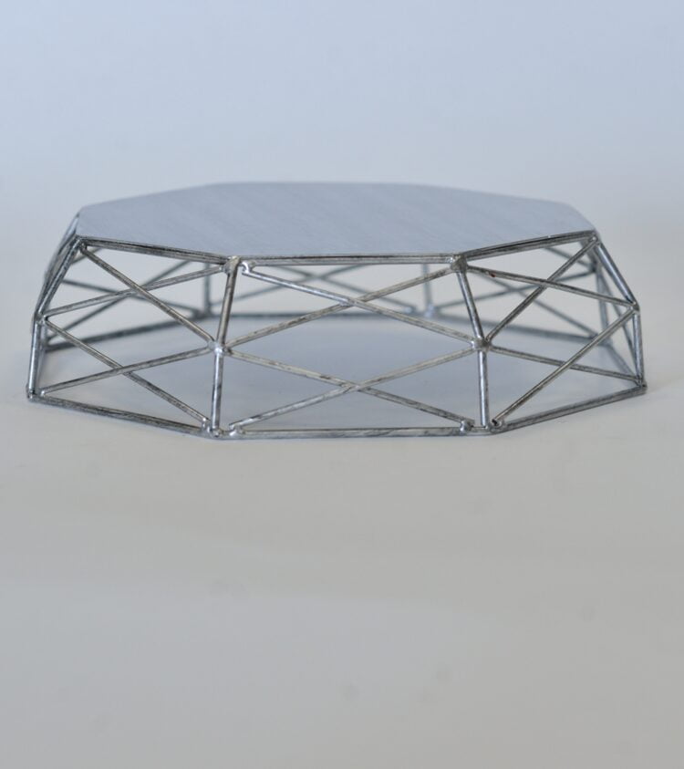 Tortinė, geometrinė, sendinto sidabro