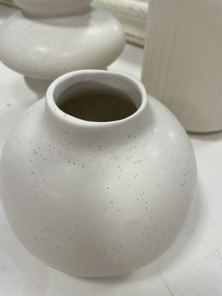 Keraminė vazelė, kreminė - Image 3
