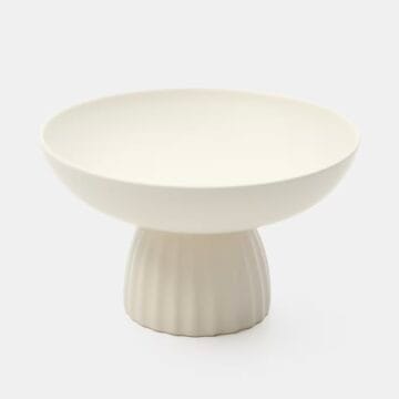 Balta keraminė vaza - dubuo