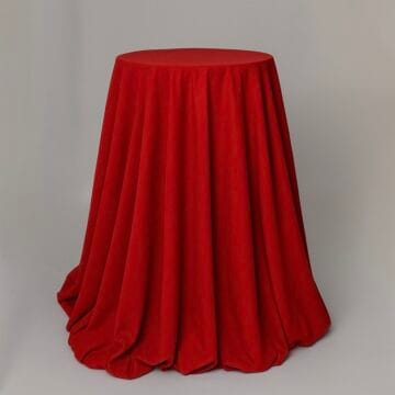 Raudonos spalvos staltiesės, matinis veliūras