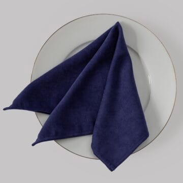 Tamsiai mėlynos spalvos veliūro servetėlės
