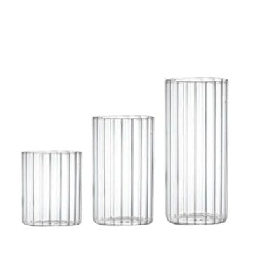 Stikliniai cilindrai, raštuoti