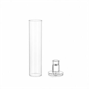 Stiklinis žvakės gaubtas (su pagrindu)  25/5 cm